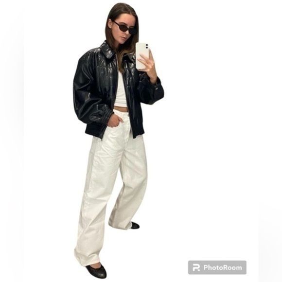 New Dazy Highrise Wide Leg Creme Jeans - Picture 6 of 11